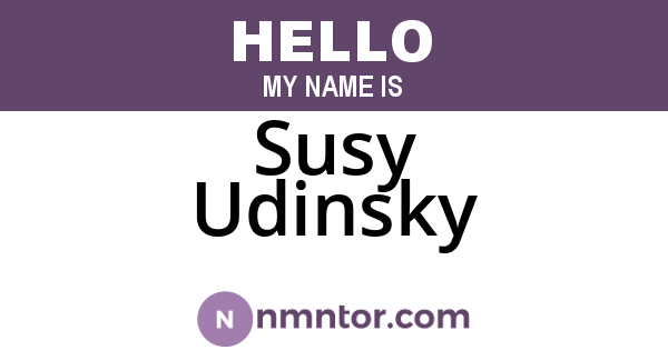 Susy Udinsky