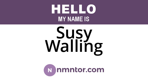 Susy Walling