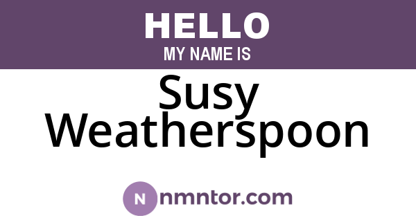 Susy Weatherspoon