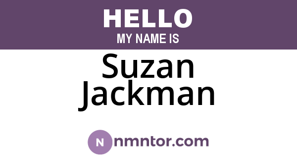 Suzan Jackman