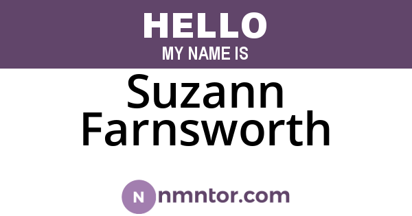 Suzann Farnsworth