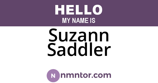 Suzann Saddler