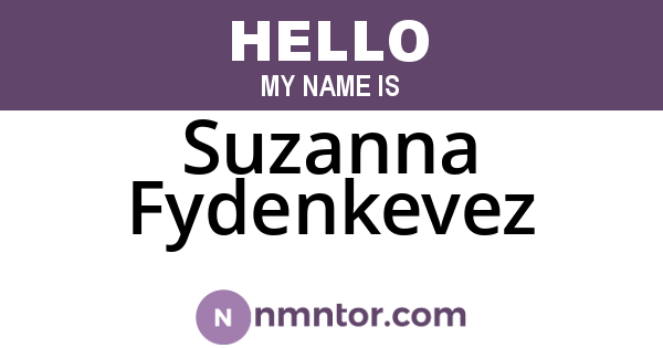 Suzanna Fydenkevez