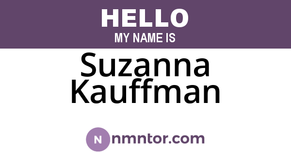 Suzanna Kauffman