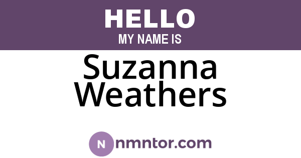 Suzanna Weathers