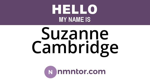 Suzanne Cambridge