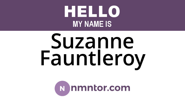 Suzanne Fauntleroy