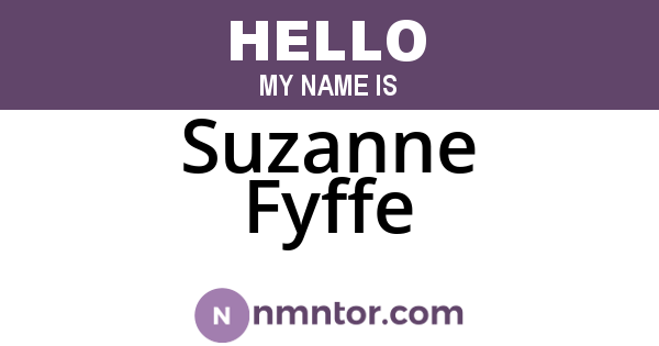 Suzanne Fyffe