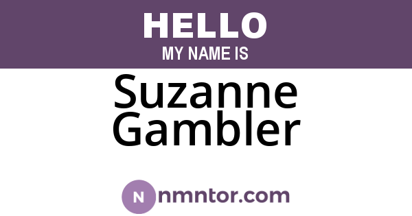Suzanne Gambler