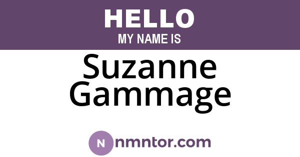 Suzanne Gammage
