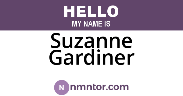 Suzanne Gardiner