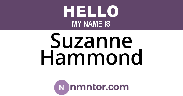 Suzanne Hammond
