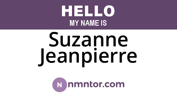 Suzanne Jeanpierre