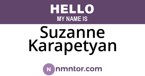 Suzanne Karapetyan
