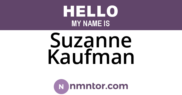 Suzanne Kaufman