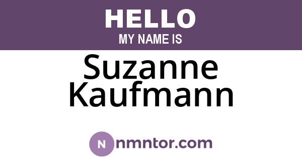 Suzanne Kaufmann
