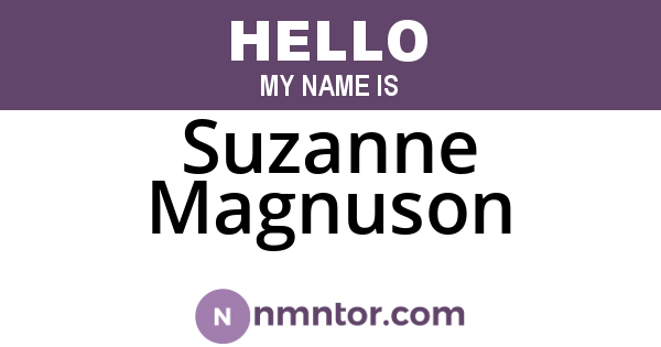 Suzanne Magnuson