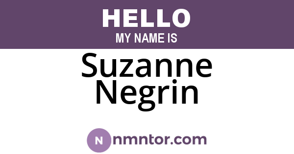 Suzanne Negrin