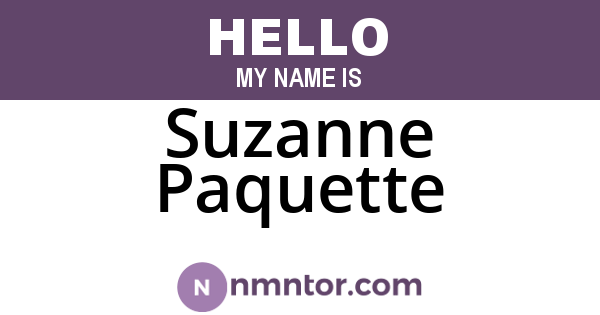 Suzanne Paquette