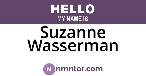 Suzanne Wasserman