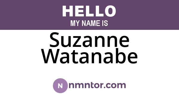 Suzanne Watanabe