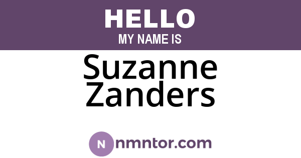 Suzanne Zanders