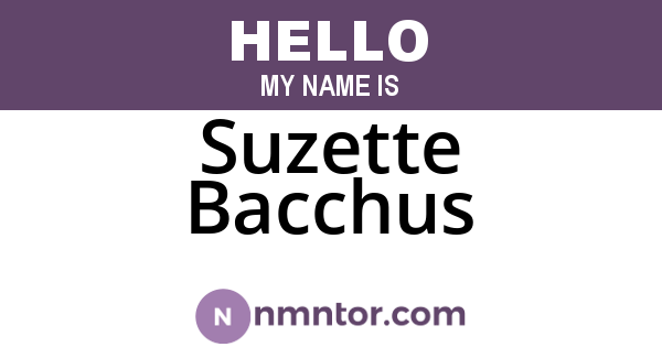 Suzette Bacchus