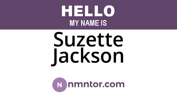 Suzette Jackson