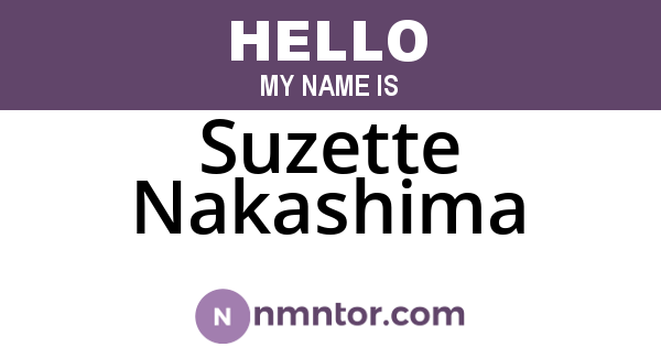 Suzette Nakashima