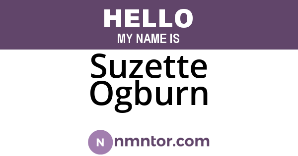 Suzette Ogburn
