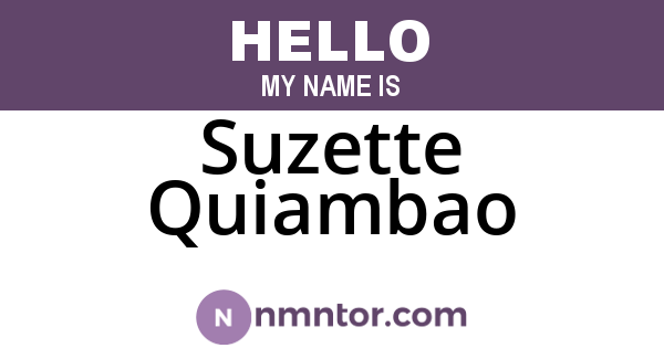 Suzette Quiambao