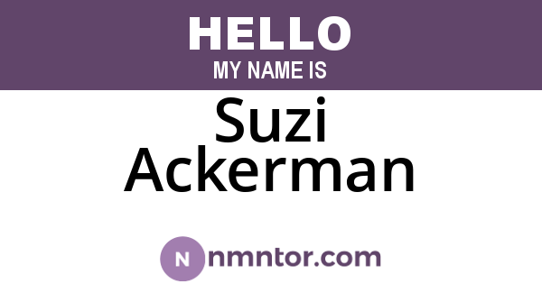 Suzi Ackerman