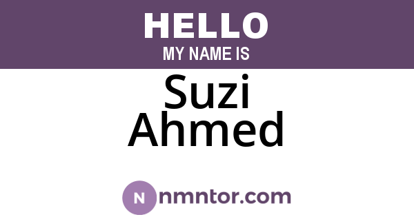 Suzi Ahmed