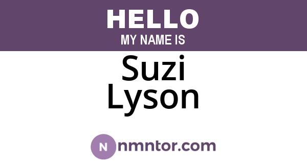 Suzi Lyson