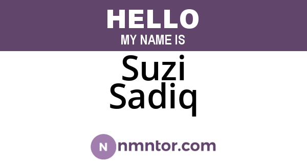 Suzi Sadiq