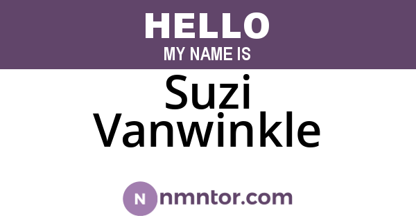 Suzi Vanwinkle