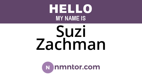 Suzi Zachman