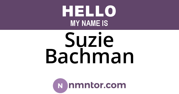 Suzie Bachman