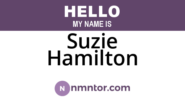 Suzie Hamilton