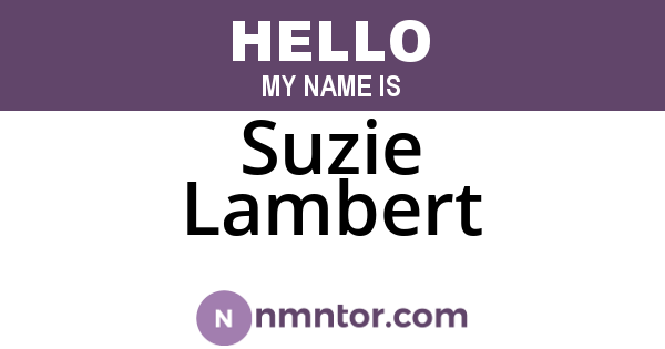 Suzie Lambert