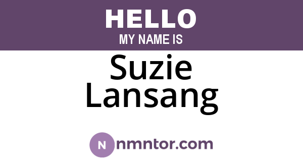 Suzie Lansang