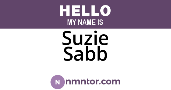 Suzie Sabb