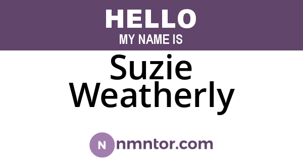 Suzie Weatherly