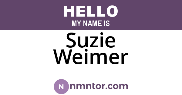 Suzie Weimer