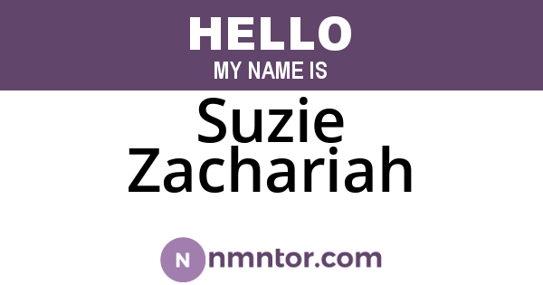 Suzie Zachariah