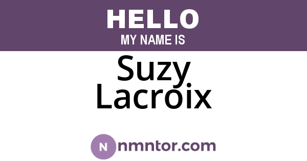 Suzy Lacroix