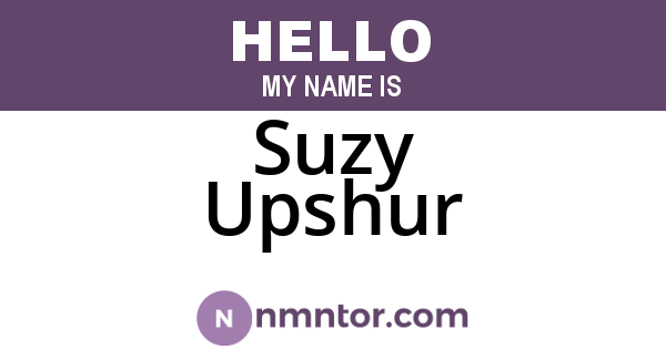 Suzy Upshur