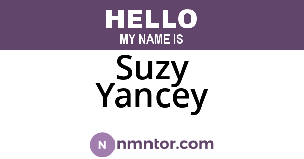 Suzy Yancey