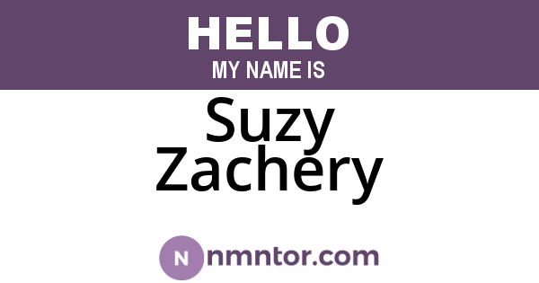 Suzy Zachery