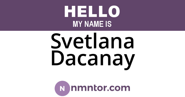 Svetlana Dacanay
